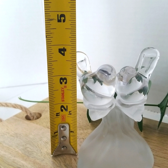 Vintage Art Glass Birds with Frosted Base Handmade Crystal. - Picture 7 of 7